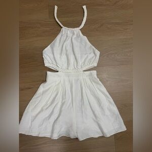 Lilyful White Halter Romper Dress Size Small